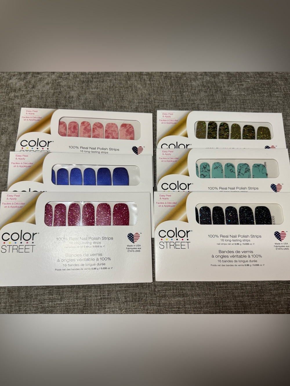 Bundle of 6 sets of Color Street nails